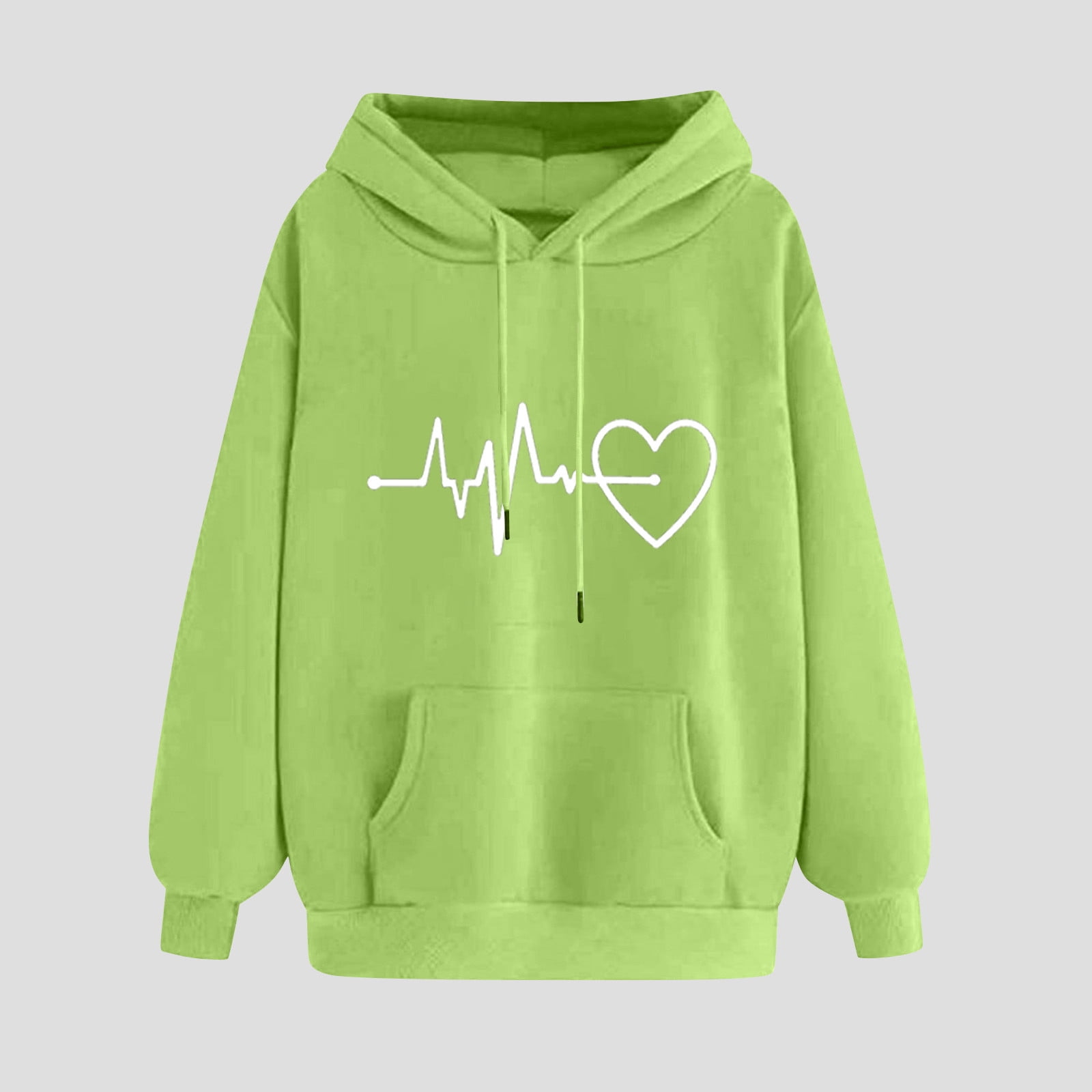 Sweatshirts For Women Hot Sale Trendy Classic Heart Print Pullover