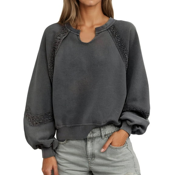 Sweatshirts For Women Loose Fit Crewneck Long Sleeve Shirts Casual Tops Fall Lightweight Pullover Sweatshirts Fall And Winter Plus Size