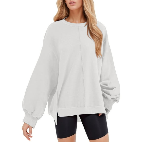 Sweatshirts For Women Loose Fit Crewneck Long Sleeve Shirts Casual Tops Fall Lightweight Pullover Sweatshirts Fall And Winter Plus Size