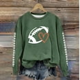 thumbnail image 1 of Sweatshirts For Women Trendy Teen Girls Graphic Rugby Print Long Sleeve Pullover Top Loose Fit Hoodies 2024 Winter Outfits Fashion Clothes Green XXL, 1 of 3