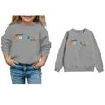 thumbnail image 1 of Sweatshirts Girls Long Sleeve Grey Sweatshirt Girls 2025 Back to School Outfits Fall Winter Clothes 4T Toddler Girl Clothes, 1 of 5