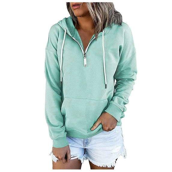 Sweatshirts Hoodies for Women Long Sleeve Crew Neck Winter Fall Pullover Clothes With Pocket Casual Tops