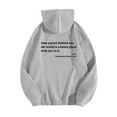 thumbnail image 1 of Sweatshirts Hoodies for Women Long Sleeve Crew Neck Winter Fall Solid Letter Printed Hooded Sweater Casual Tops, 1 of 5