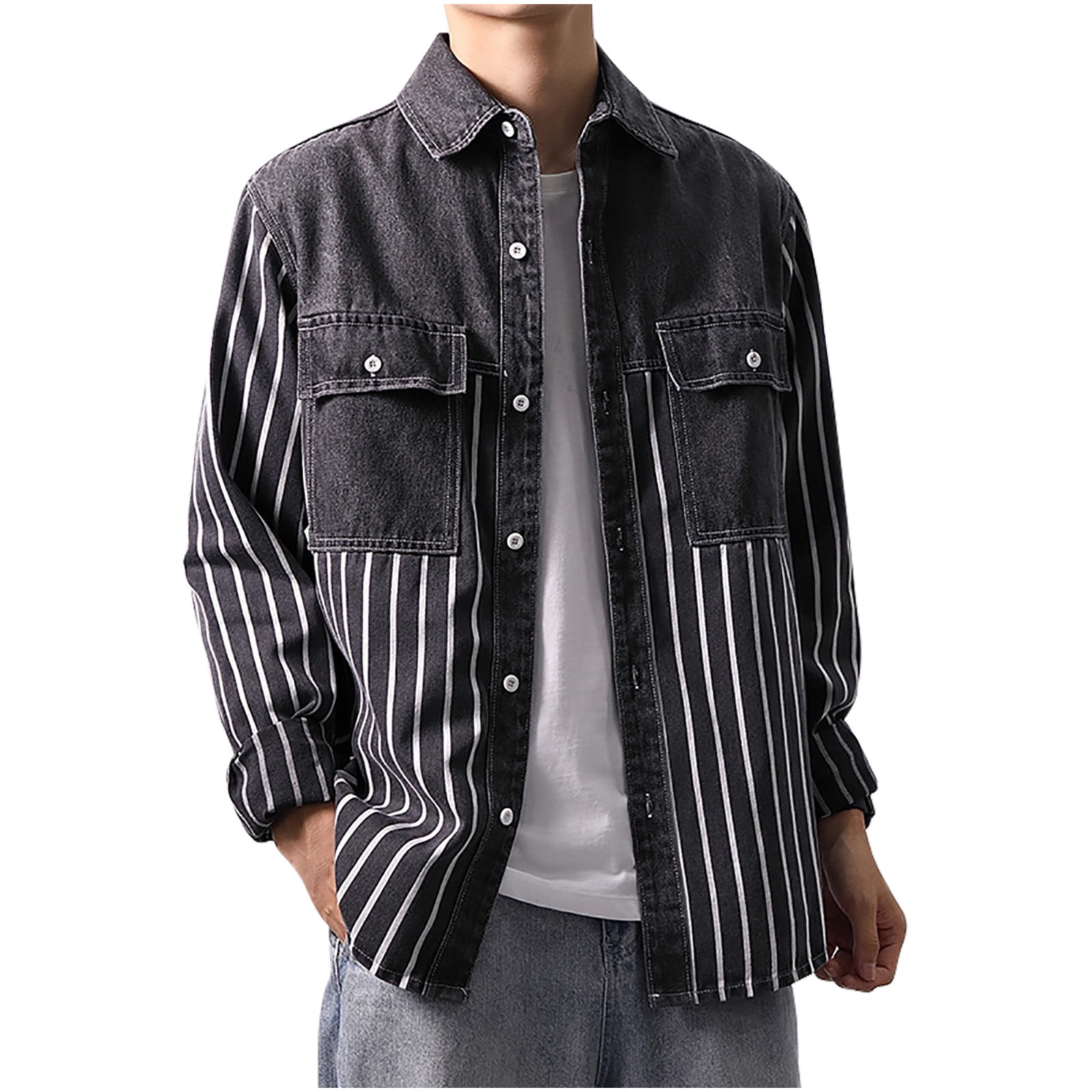 Sweatshirts Mens Sale Jeans Shirt Men Long Sleeve T Shirts Baggy Shirts