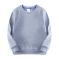 thumbnail image 1 of Sweatshirts Pullovers Kids Boys Girls Shirt, Solid Color Long Sleeve Crew Neck Kids Pullover Sweatshirt, 1 of 2