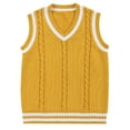 thumbnail image 1 of Sweatshirts Pullovers Kids Boys' V-Neck Sweater Vest for Teens Girls 2025 Fall Fashion Knitted Sleeveless V Neck Tops Preppy School Uniform Clothes, 1 of 8