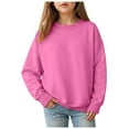 thumbnail image 1 of Sweatshirts Pullovers Toddler Girl Girls Casual Long Sleeve Sweatshirt Crew Neck Cute Pullover Relaxed Fit Tops, 1 of 9