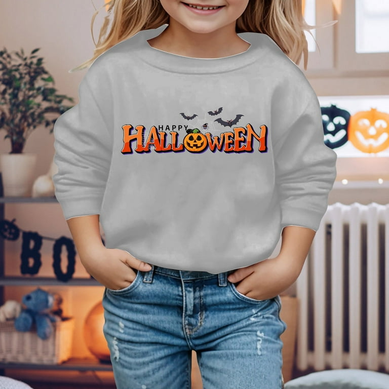 Sweatshirts for Teen Girls Kids Sweatshirt Girls Fashion Teen Hoodie Sweatshirt Children s Printed Girls Tops Casual Winter Warm Comfortable Grey 110 Walmart