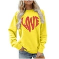 thumbnail image 1 of Sweatshirts For Women 2024 Heart Graphic Print Round Neck Long Sleeve Blouse Valentines Day Fall Winter Pullover Active Wear Women Jacket Zip Suits Women Ladies Zip up Shirts Casual Pullover, 1 of 6