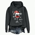 thumbnail image 1 of Sweatshirts for Women Clearance Zip Up Winter Loose Fit Hooded Long-sleeved Mitten- Off the Shoulder Curve Hem Solid Color Leisure Hoodies Womens Casual Printed Long Sleeve Hooded Sweatshirt, 1 of 4