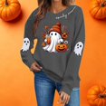 thumbnail image 1 of Sweatshirts for Women JIANLAI Spooky Season Cute Ghost Pumpkin Graphic Crewneck Sweatshirt, Fall Halloween Long Sleeve Pullover Top, Loose Casual Printed Sweatshirt, 1 of 7
