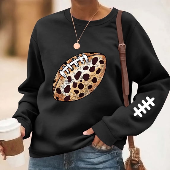 Sweatshirts for Women Oversized Crewneck Baseball Printed Drop Shoulder Hoodless Sweatshirt Casual Game Day Print Round Neck Lightweight Comfy Sweatshirts