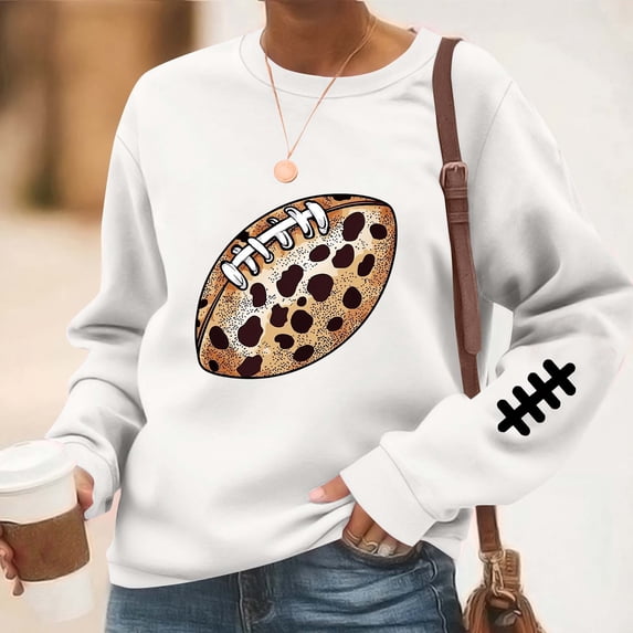 Sweatshirts for Women Oversized Crewneck Baseball Printed Drop Shoulder Hoodless Sweatshirt Casual Game Day Print Round Neck Lightweight Comfy Sweatshirts