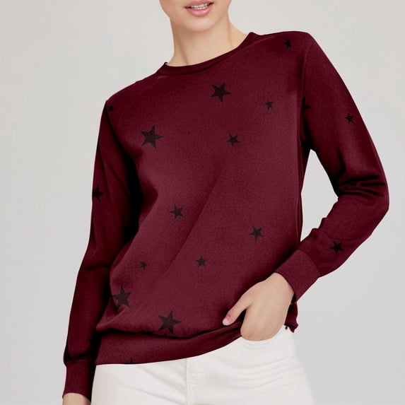 Sweatshirts for Women Star Graphic Tops Football Sweatshirtsairport Travel Outfit Lounge Daily Shirts Athletic SweaCute Baggy Hoodie Sudaderas Para Mujer Tops