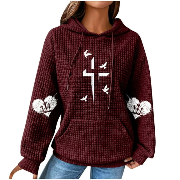 Sweatshirts for Women ZHUGeLI Oversized Sweatshirt Women's Fashion Printed Long Sleeve Round Neck Sweatshirt Casual Loose Pullover Shirts Pullovers Womens Tops Sweatshirt Hoodies
