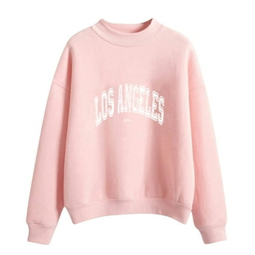 Sweatshirts for Women ZHUGeLI Pullover Clearance! Women's Christmas Printing Solid Loose Long Sleeve Round Neck Sweatshirt Casual Pullover Shirts Pullover Sweatshirt Women Sweatshirt Top