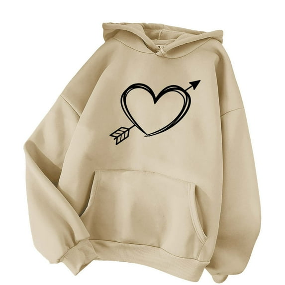 Sweatshirts for Women ZHUGeLI Pullover Clearance! Women's Winter Hoodie Sweatshirt Pullover Womens Tops Long Sleeve Round Neck Sweatshirt Casual Loose Pullover Shirts Pulloverd Comfortable