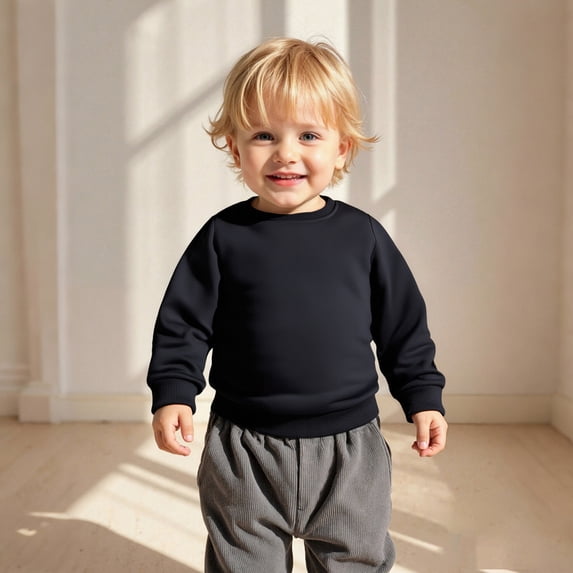 Sweatshirts for Boys Long Sleeve Black Sweatshirts Oversized Crewneck Sweatshirts Fall Clothes Toddler Girl Clothes 1T
