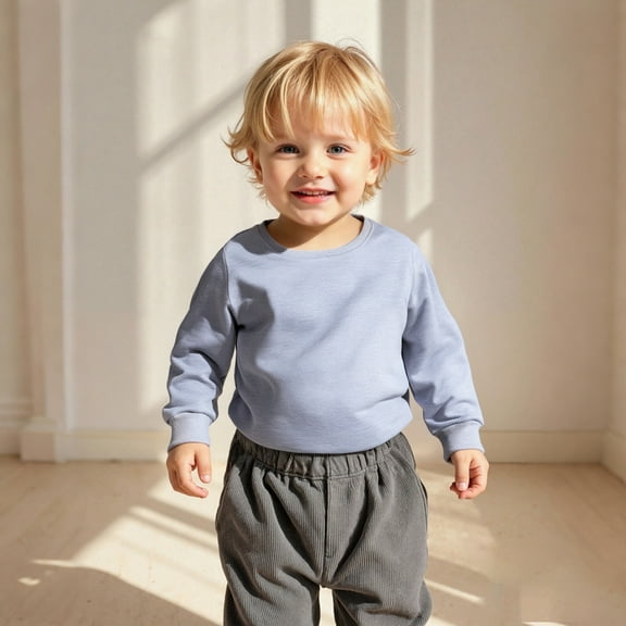 Sweatshirts for Boys Long Sleeve Girls Grey Sweatshirt Crewneck Pullover Tops Warm Fall Winter Clothes 2T Girl Clothes