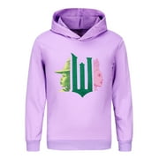 LQBNZQZ Sweatshirts for Girls Wicked Shirt Pullover Hoodie Cartoon Printed Casual Sports Hoody Clothing 4-13 Years