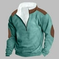 thumbnail image 1 of Sweatshirts for Men 1/4 Zip Sweater Pullover Sweaters Striped Fall Winter Warm Sweatshirts Long Sleeve Tops, 1 of 3