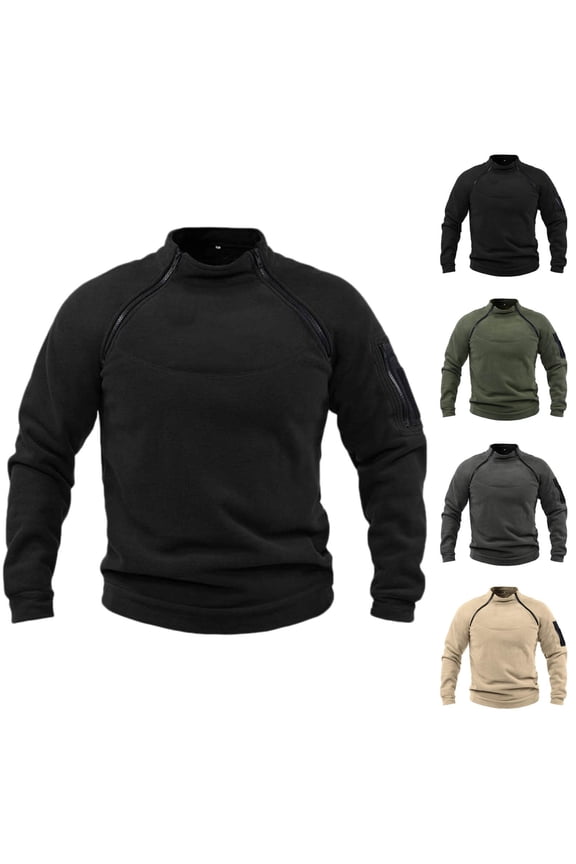 Sweatshirts for Men 2025 Fall Winter Long Sleeve Outdoor Warm Breathable Tactical sweatshirt Pullover Tops