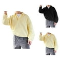 thumbnail image 1 of Sweatshirts for Men 2025 Fall Winter Long Sleeve Plain Collared Casual Loose Sweatshirt Pullover Tops, 1 of 8