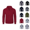 thumbnail image 1 of Sweatshirts for Men 2025 Fall Winter Long Sleeve Stand Collar Zip Up Sweatshirt Jacket with Pockets Pullover Tops, 1 of 4