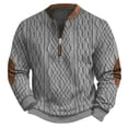 thumbnail image 1 of Sweatshirts for Men 3D Printed Half Zip Autumn Winter Printed Fall Clothes Tops Pullover Grey S, 1 of 3