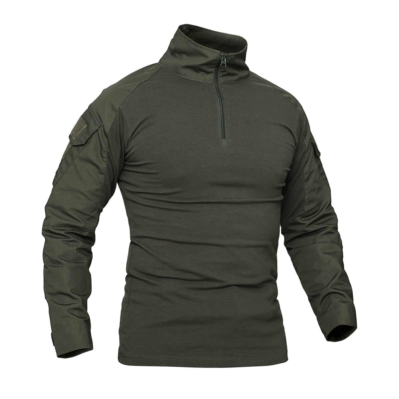 Sweatshirts for Men Camouflage Long Sleeve Training Suit Casual Fitness  Stretch Lightweight 1/4 Zip Pullover Tops 