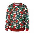 thumbnail image 1 of Sweatshirts for Men Crew Neck Color Blocked Printed Mens Autumn and Winter Clothes,GN1,L, 1 of 8