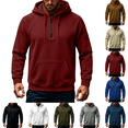 thumbnail image 1 of Sweatshirts for Men Fleece Lined Long Sleeve Quarter Zip Pullover with Pockets Loose Fall Winter Warm Hooded Sweatshirt,Sizes S-3XL, 1 of 7
