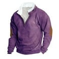 thumbnail image 1 of Sweatshirts for Men Long Sleeve Tops 1/4 Zip Sweater Pullover Sweaters Striped Fall Winter Warm Sweatshirts, 1 of 2