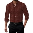thumbnail image 1 of Sweatshirts for Men Men's Button Up Striped Shirts Long Sleeve Casual Button Down Regular Fit Untucked Dress Shirts, 1 of 3