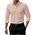 thumbnail image 1 of Sweatshirts for Men Men's Button Up Striped Shirts Long Sleeve Casual Button Down Regular Fit Untucked Dress Shirts, 1 of 6
