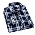 thumbnail image 1 of Sweatshirts for Men Men's Plaid Shirt, Long Sleeve, Business, Soft and Comfortable Cotton Top, 1 of 5