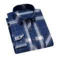 thumbnail image 1 of Sweatshirts for Men Men's Plaid Shirt, Long Sleeve, Business, Soft and Comfortable Cotton Top, 1 of 4