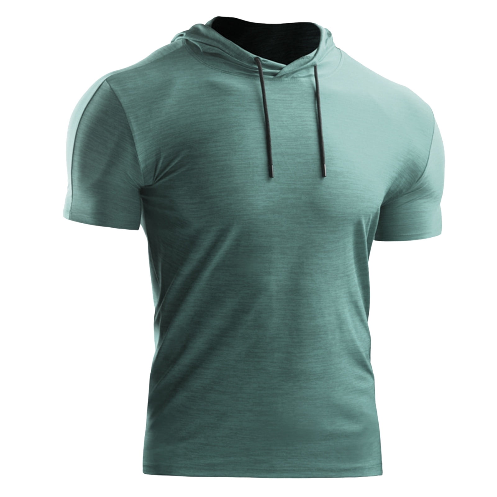 Men's Plus Size Casual Washed Hoodie & Shorts Set