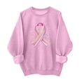 thumbnail image 1 of Sweatshirts for Women Breast Cancer Printed Long Sleeve Round Neck Casual Hoodless Sweatshirt, 1 of 5