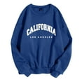 thumbnail image 1 of Sweatshirts for Women California Letter Graphic Round Neck Long Sleeve Tops Comfy Casual Fall Winter Outfit Clothes, 1 of 5