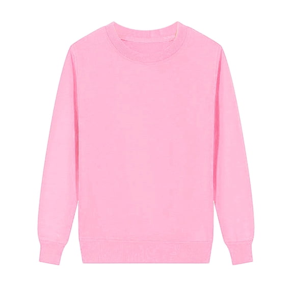 Sweatshirts for Women Casual Fashion Autumn and Winter Solid Color Loose Hoodless Pullovers