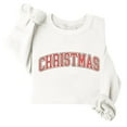 thumbnail image 1 of Sweatshirts for Women Christmas Long Sleeve Round Neck Printing Loose Hoodless Sweatshirts White 2XL, 1 of 5