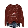 thumbnail image 1 of Sweatshirts for Women Crew Neck Multicolor Christmas Long Sleeve Cardigan Printed Button Solid Color Knit Top Coat 2025 Fall Fashion Outfits Clothes, 1 of 6
