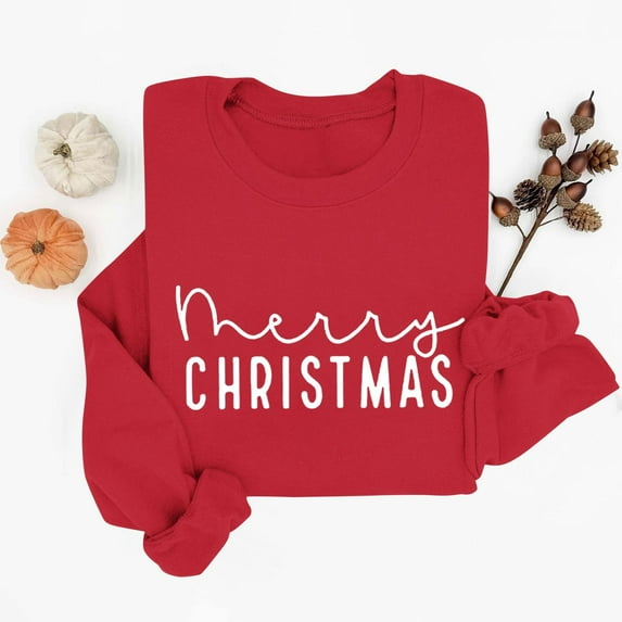 Sweatshirts for Women Crewneck Long Sleeve Loose Fit Tops Color Block Ribbed Trim Fashion 2025 Red M