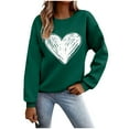 thumbnail image 1 of Sweatshirts for Women Crewneck Long Sleeve Loose Fit Tops Printed Fashion Tops, 1 of 6