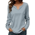 thumbnail image 1 of Sweatshirts for Women Fall Fashion Must Have Fitness Clothing V Neck Pullover Women's Tops, Tees & Blouses Classic Women's Sweatshirt Grey, 1 of 6