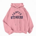 thumbnail image 1 of Sweatshirts for Women Fall Winter Loose Hooded Long Sleeve Cap Off the Shoulder Drawstring Graphic Leisure Cotton Hoodie Sweatshirts(Pink,XL), 1 of 9