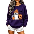 thumbnail image 1 of Sweatshirts for Women Halloween Long Sleeve Crew Neck Printed Top, 1 of 5