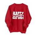 thumbnail image 1 of Sweatshirts for Women Happy Valentine's Day Print Pullover Sweatshirt Long Sleeve Crew Neck Shirt Top Women's Blouse for Valentine's Day and Daily, 1 of 7