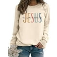 thumbnail image 1 of Sweatshirts for Women Jesus the Way the Truth the Life Graphic Long Sleeve Shirts Faith Pullover Sweater, 1 of 4